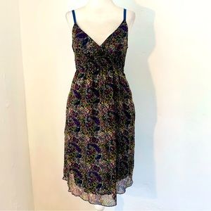 DEREK HEART Floral Sheer Mini Dress Size Small